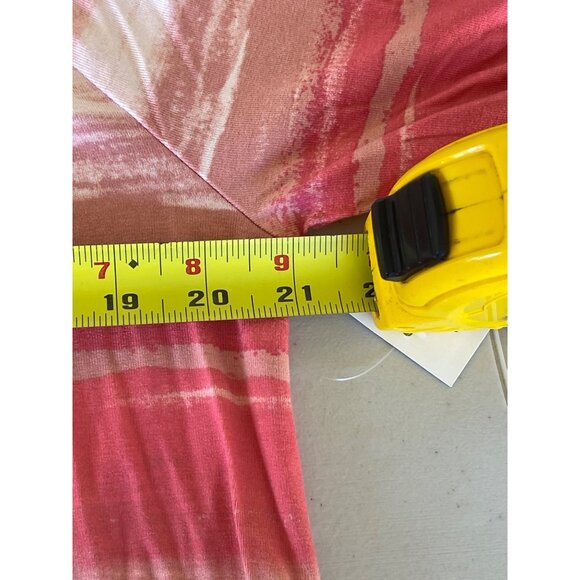 Style & Co Womens Large Faded Pink Ombre Boho Ruffle Top - Picture 6 of 9